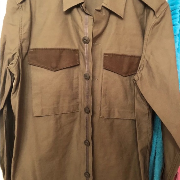 Rag & Bone Olive Surplus Shirt Jacket - Picture 2 of 4